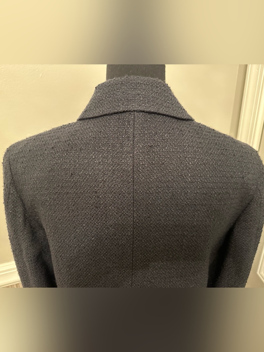 Talbots Black Bouclé Wool Blend Button Front Jacket Size 4 - Picture 10 of 11